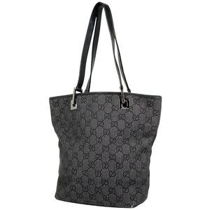 Gucci GG Print Tote Bag, Handbag, Canvas, Black, 31244, Women's